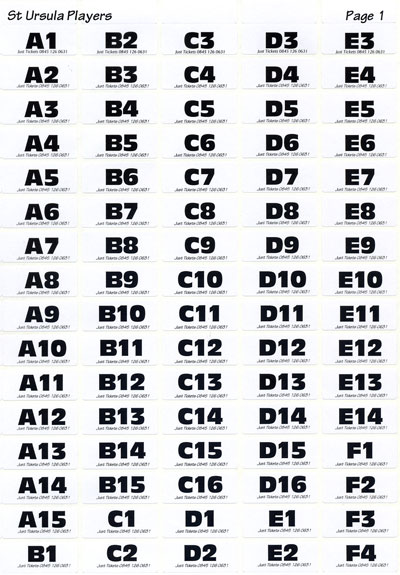 seat labels seat labels